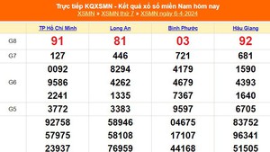 XSMN 6/4, kết quả xổ số miền Nam hôm nay 6/4/2024, KQXSMN ngày 6 tháng 4