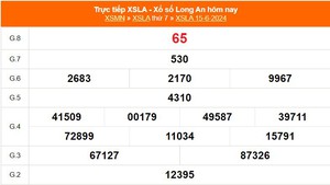 XSLA 15/6, kết quả xổ số Long An ngày 15/6/2024, trực tiếp xổ số hôm nay