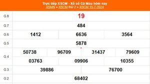 XSCM 15/7, kết quả xổ số Cà Mau hôm nay 15/7/2024, trực tiếp XSCM hôm nay