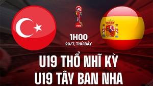 Nhận định bóng đá U19 Thổ Nhĩ Kỳ vs U19 Tây Ban Nha (01h00, 20/7), vòng bảng U19 châu Âu