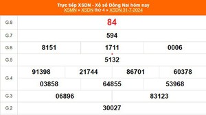 XSDN 31/7 - Kết quả xổ số Đồng Nai hôm nay ngày 31/7/2024 - Trực tiếp XSDN hôm nay