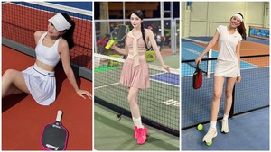 Thời trang 'xịn sò' của Đỗ Thị Hà, Huyền Lizzie, Quỳnh Kool... trên sân tập pickleball