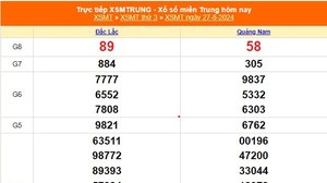 XSMT 27/8 - Kết quả xổ số miền Trung hôm nay 27/8/2024 - KQXSMT ngày 27 tháng 8