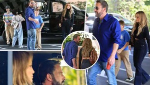 Jennifer Lopez và Ben Affleck bị phát hiện hôn nhau trong bữa ăn trưa với các con giữa lúc ly hôn