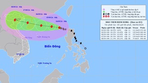 Bão số 3 mạnh cấp 11, giật cấp 13 trên Bắc Biển Đông