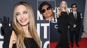 Pax Thiên để lộ trán sẹo khi xuất hiện cùng mẹ Angelina Jolie trên thảm đỏ TIFF