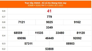 XSAG 30/1 - Kết quả xổ số An Giang hôm nay 30/1/2025 - Trực tiếp XSAG ngày 30 tháng 1