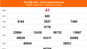 XSLA 11/10 - Kết quả xổ số Long An hôm nay 11/10/2025 - Trực tiếp XSLA ngày 11 tháng 10