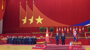 Hình ảnh Lễ đón Tổng Bí thư Tô Lâm thăm cấp Nhà nước tới CHDCND Triều Tiên