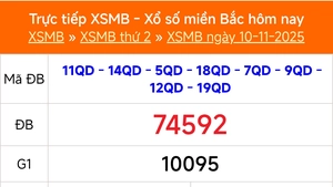 XSMB 10/11- Kết quả Xổ số miền Bắc hôm nay 10/11/2025 - Kết quả XSMB thứ Hai ngày 10 tháng 11