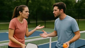 Vợ bật khóc, bỏ về giữa trận vì mâu thuẫn với chồng khi cùng chơi pickleball