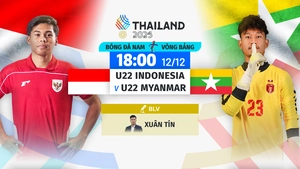 Link xem trực tiếp bóng đá U22 Indonesia vs U22 Myanmar 18h00 hôm nay, xem SEA Games 2025