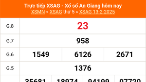 XSAG 13/2 - Kết quả xổ số An Giang hôm nay 13/2/2025 - Trực tiếp XSAG ngày 13 tháng 2