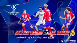 Soi Kèo, soi tỷ lệ Atletico Madrid vs Real Madrid 3h00 hôm nay 13/3, vòng 1/8 Cúp C1 châu Âu