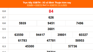 XSBTH 13/3 - Kết quả xổ số Bình Thuận hôm nay 13/3/2025 - Trực tiếp XSBTH ngày 13 tháng 3