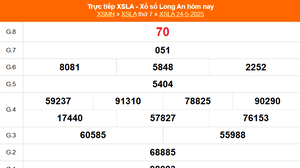XSLA 24/5 - Kết quả xổ số Long An hôm nay 24/5/2025 - Trực tiếp XSLA ngày 24 tháng 5