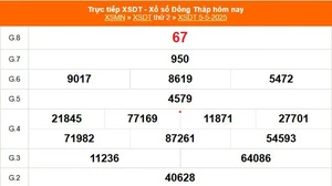 XSDT 5/5 - Kết quả xổ số Đồng Tháp hôm nay 5/5/2025 - Trực tiếp XSDT ngày 5 tháng 5
