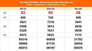 XSMN 8/5 - Kết quả xổ số miền Nam hôm nay 8/5/2025 - Trực tiếp xổ số hôm nay ngày 8 tháng 5