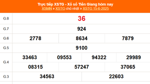XSTG 15/6 - Kết quả xổ số Tiền Giang hôm nay 15/6/2025 - Trực tiếp XSTG ngày 15 tháng 6