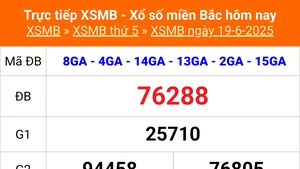 XSMB 19/6 - Kết quả Xổ số miền Bắc hôm nay 19/6/2025 - Kết quả XSMB thứ Năm ngày 19 tháng 6