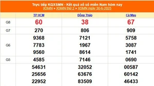 XSMN 30/6 - Kết quả xổ số miền Nam hôm nay 30/6/2025 - Trực tiếp XSMN ngày 30 tháng 6