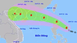 Dự báo thời tiết ngày 18/7: Áp thấp nhiệt đới mạnh lên thành bão WIPHA