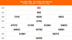XSBL 22/7 - Kết quả xổ số Bạc Liêu hôm nay 22/7/2025 - Trực tiếp XSBL ngày 22 tháng 7