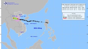 Dự báo thời tiết ngày 26/8: Bão số 5 suy yếu thành áp thấp nhiệt đới trên khu vực Trung Lào