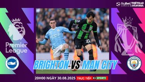 Nhận định, soi tỷ lệ Brighton vs Man City 20h00 ngày 31/8, Premier League