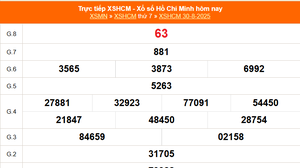 XSHCM 30/8 - XSTP thứ Bảy - Kết quả xổ số Hồ Chí Minh hôm nay ngày 30/8/2025