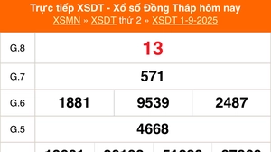 XSDT 1/9 - Kết quả xổ số Đồng Tháp hôm nay 1/9/2025 - Trực tiếp XSDT ngày 1 tháng 9