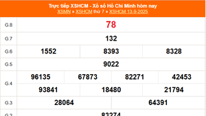 XSHCM 13/9 - XSTP thứ Bảy - Kết quả xổ số Hồ Chí Minh hôm nay ngày 13/9/2025