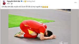 Xúc động khoảnh khắc Đình Bắc nói lời xin lỗi sau trận thua U23 Trung Quốc, được nhiều CĐV đồng cảm và chia sẻ