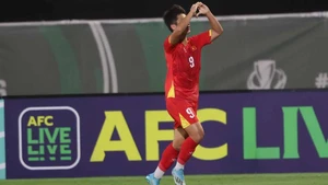 Quốc Việt dứt điểm 'cháy lưới' U23 Hàn Quốc mở tỷ số cho U23 Việt Nam
