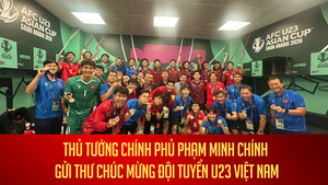 Thủ tướng Chính phủ Phạm Minh Chính gửi thư chúc mừng Đội tuyển bóng đá nam U23 Việt Nam