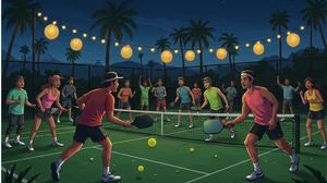 Ra mắt CLB pickleball về đêm, người chơi phải đeo vòng tay xác nhận tình trạng hôn nhân