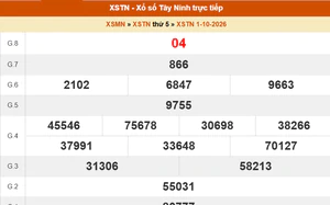 XSTN 1/10 - Kết quả xổ số Tây Ninh hôm nay 1/10/2026 - Trực tiếp XSTN ngày 1 tháng 10