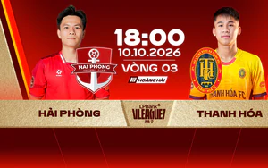 Link xem trực tiếp bóng đá Hải Phòng vs Thanh Hóa 18h hôm nay, vòng 3 V-League 2026/27