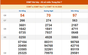 XSMT 10/10 - Kết quả xổ số miền Trung hôm nay 10/10/2026 - Kết quả XSMT thứ Bảy ngày 10 tháng 10