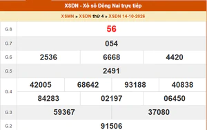 XSDN 14/10 - Kết quả xổ số Đồng Nai hôm nay 14/10/2026 - Trực tiếp XSDN ngày 14 tháng 10