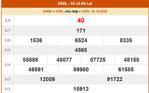 XSDL 18/10- Kết quả xổ số Đà Lạt hôm nay 18/10/2026 - Trực tiếp XSDL ngày 18 tháng 10