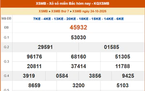 XSMB 24/10 - Kết quả Xổ số miền Bắc hôm nay 24/10/2026 - Trực tiếp xổ số hôm nay ngày 24 tháng 10