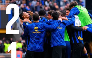 Ngược dòng nghẹt thở với 2 bàn ở phút bù giờ, Inter Milan đòi lại ngôi đầu Serie A