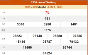 XSTG 4/10 - Kết quả xổ số Tiền Giang hôm nay 4/10/2026 - Trực tiếp XSTG ngày 4 tháng 10