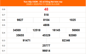 XSDN 18/2 - Kết quả xổ số Đồng Nai hôm nay 18/2/2026 - Trực tiếp XSDN ngày 18 tháng 2