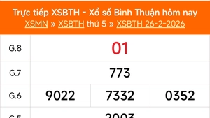 XSBTH 26/2 - Kết quả xổ số Bình Thuận hôm nay 26/2/2026 - Trực tiếp XSBTH ngày 26 tháng 2