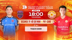 Link xem trực tiếp bóng đá Becamex TPHCM vs PVF-CAND 18h00 hôm nay, xem V-League vòng 13