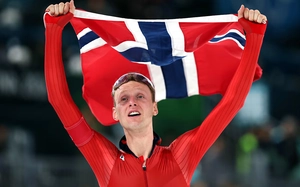 Ngôi sao Na Uy giành HCV lịch sử ở Olympic mùa Đông 2026 chỉ hơn 2 tuần sau khi lập kỷ lục thế giới 