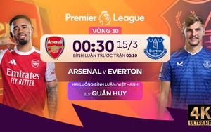 Link xem trực tiếp bóng đá Arsenal vs Everton 00h30 hôm nay, vòng 30 Ngoại hạng Anh
