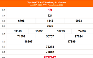XSLA 14/3 - Kết quả xổ số Long An hôm nay 14/3/2026 - Trực tiếp XSLA ngày 14 tháng 3